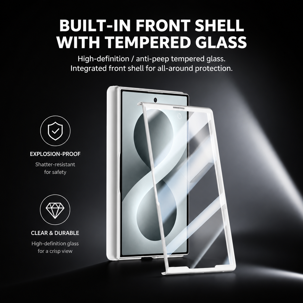 For Samsung Galaxy Z Flip 8 Clear Magnetic Ring Kickstand Shockproof Case - image 3
