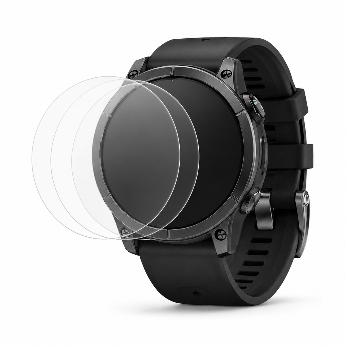 3 Pack Tempered Glass Screen Protector for Garmin Fenix – clean white background main image