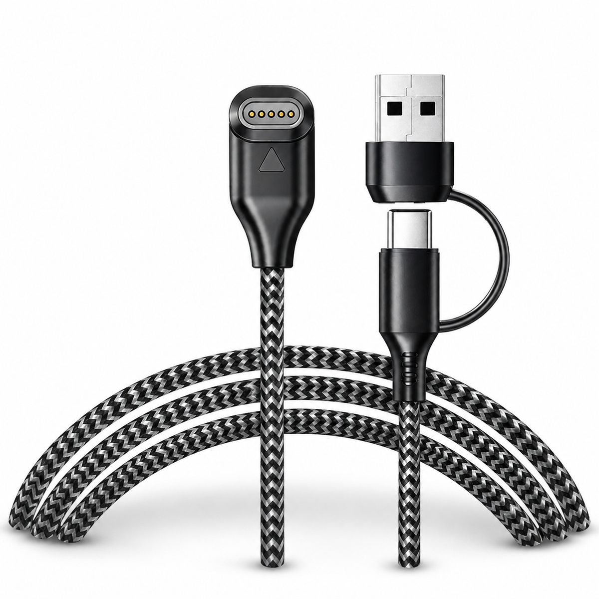 USB-A and USB-C Charger Cable for Garmin Watches – clean white background main image