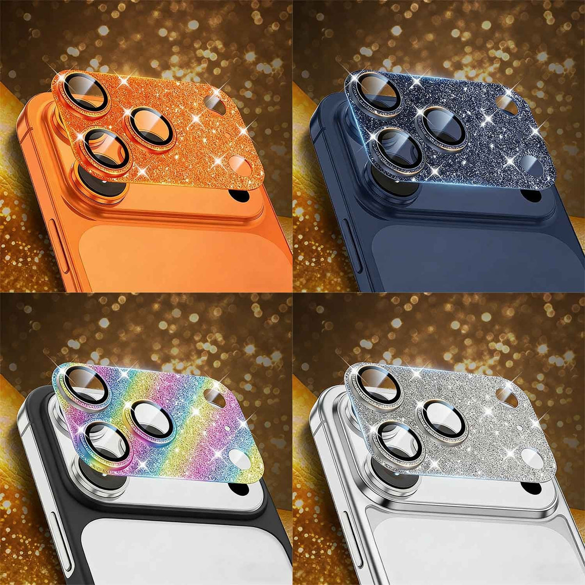 Glitter Diamond Camera Lens Protector for iPhone 16 Series - image 2