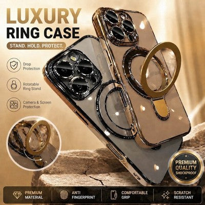 For iPhone 14 Series Magnetic MagSafe Ring Stand Shockproof Case - image 2