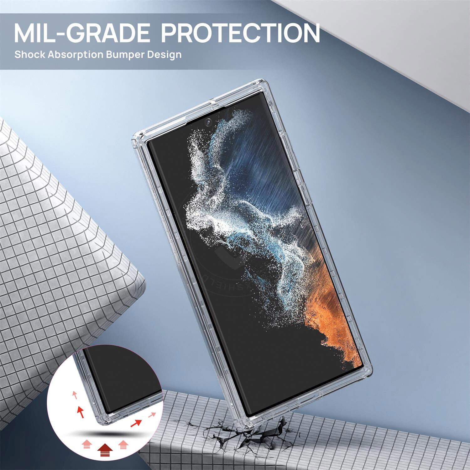 For Galaxy S23 FE Case Clear Shockproof 360 Full Body Cover