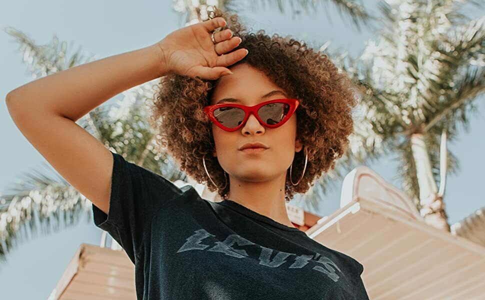 Vintage Retro Vintage Cat Eye Sunglasses Fashion Women Rapper Unisex Goggles