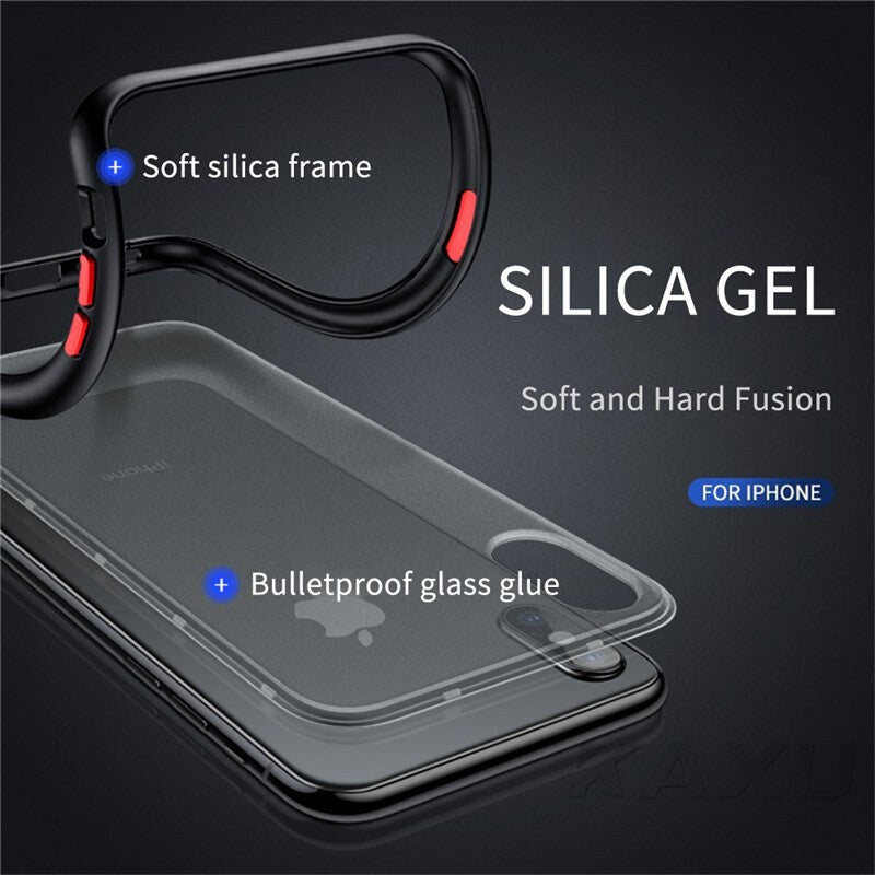 iPhone X/XS Bumper Case Clear Hard Shockproof Slim Hybrid Cover
