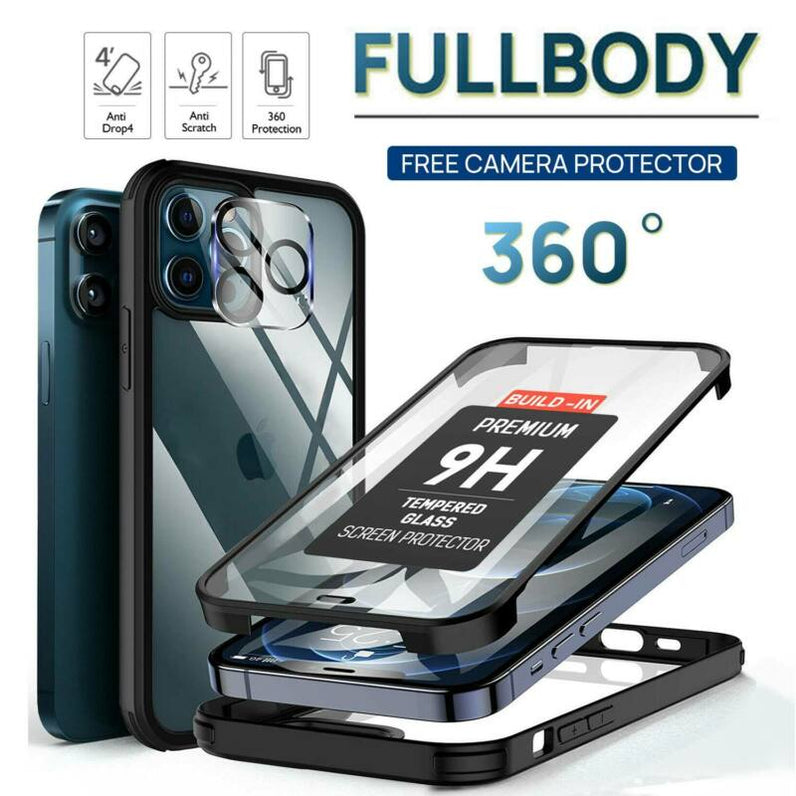 For iPhone 13 Pro Max 12 11 Shockproof Heavy Duty Full Body Case Cover Glass