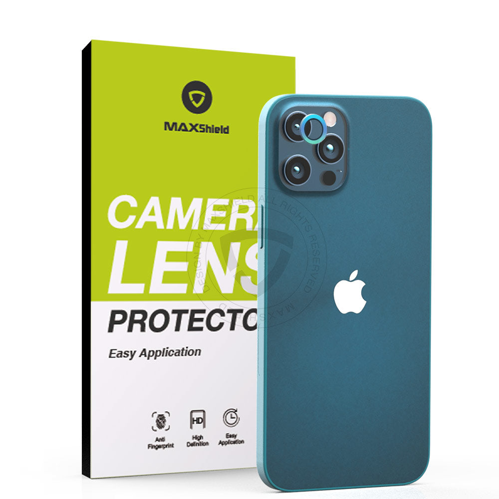 For Apple iPhone 11 Pro Max Camera Lens Metal Ring Tempered Glass Protector