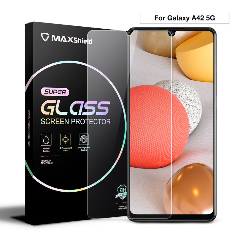 MAXSHIELD Tempered Glass Screen Protector For Galaxy A42