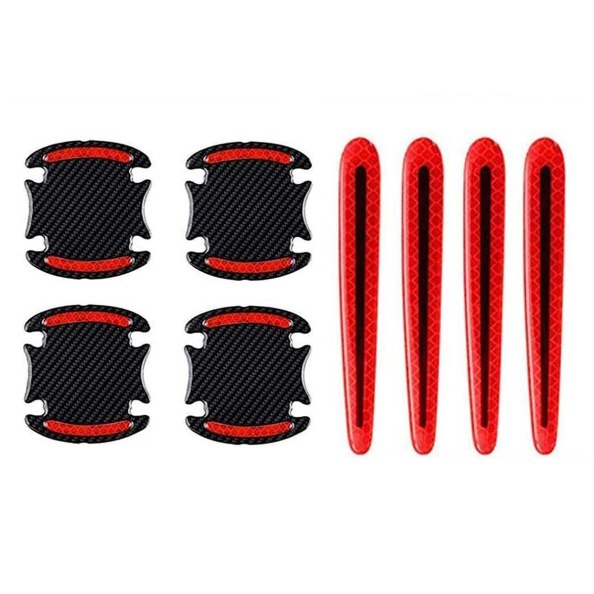 8PS Car Door Handle Sticker Rearview Mirror Scratch Protector Film Strips Cover