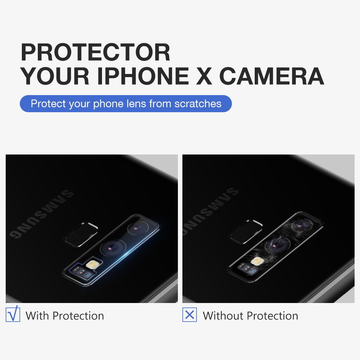 Samsung Galaxy S10E Back Camera Lens Tempered Glass Protector