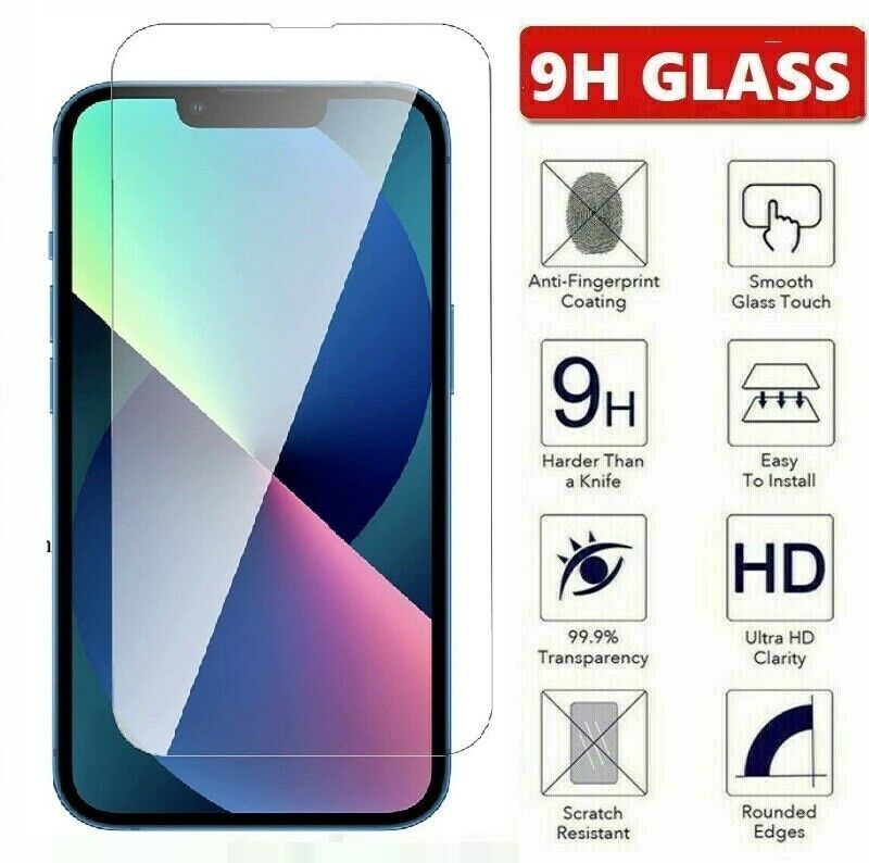 2Packs 9H Full Cover Tempered Glass For iPhone 13 Pro Max Mini Screen Protector