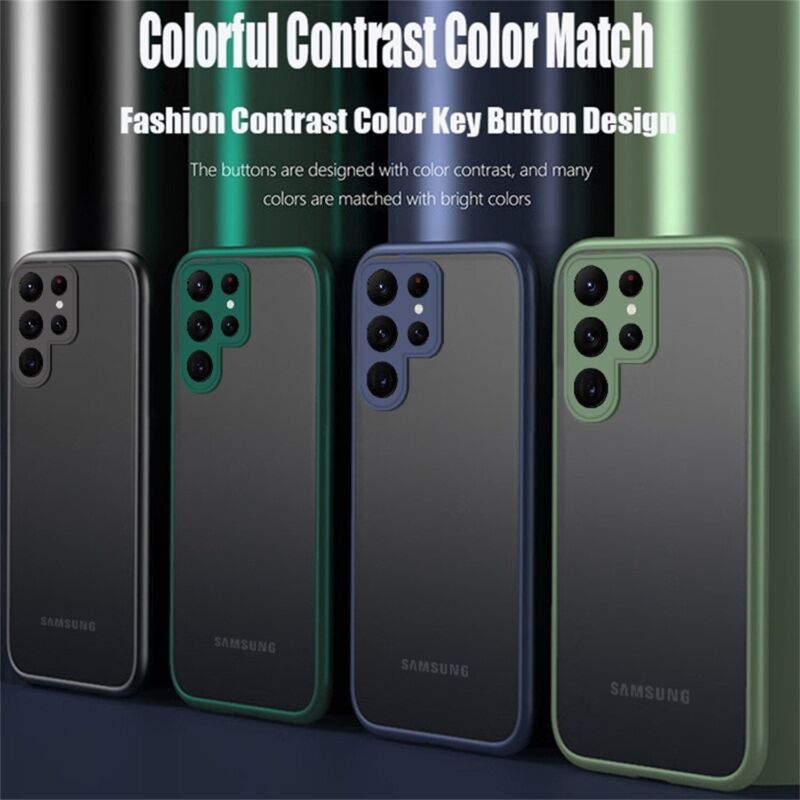 For Samsung A14 A34 A54 Case Shockproof Armor Matte Bumper