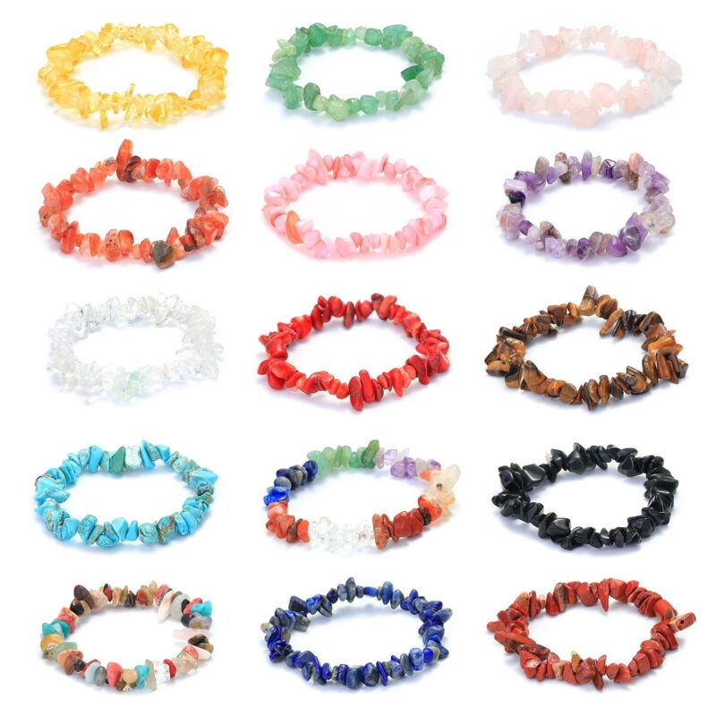 Natural Gemstone Tumbled Crystal Fitbit Versa 4 Chakra Wicca Jewelry Rose Quartz Bracelet