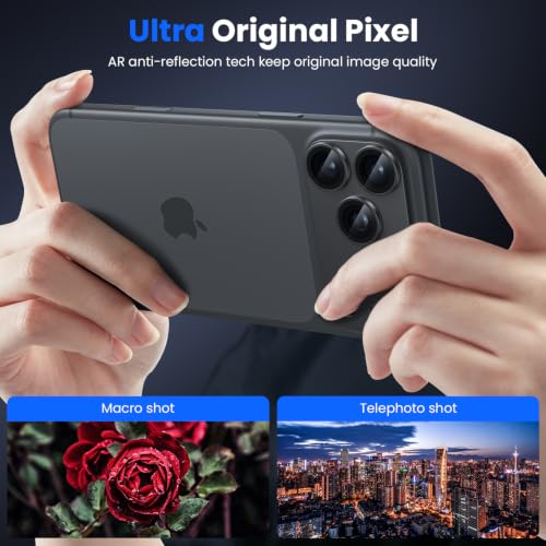 Black Aluminium Alloy Tempered Glass Camera Lens Protector for Apple iPhone 18 Pro Max