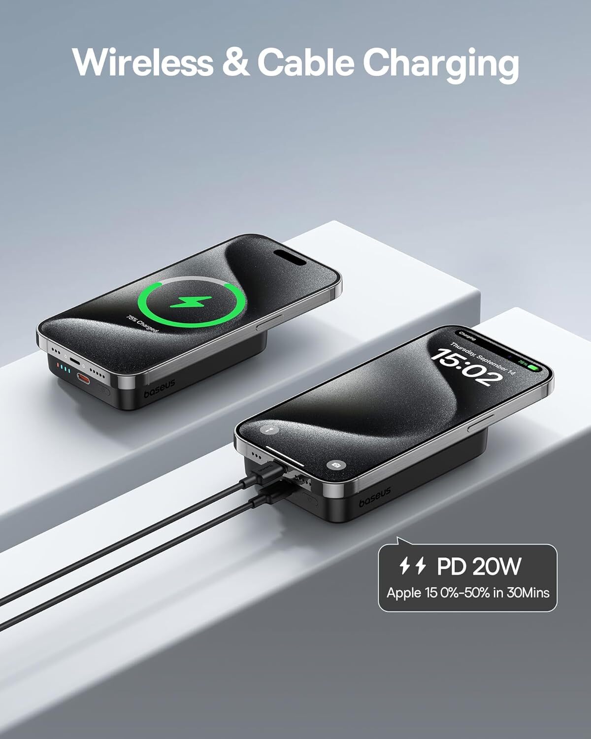 5000mAh Magnetic Power Bank with Stand - image 4