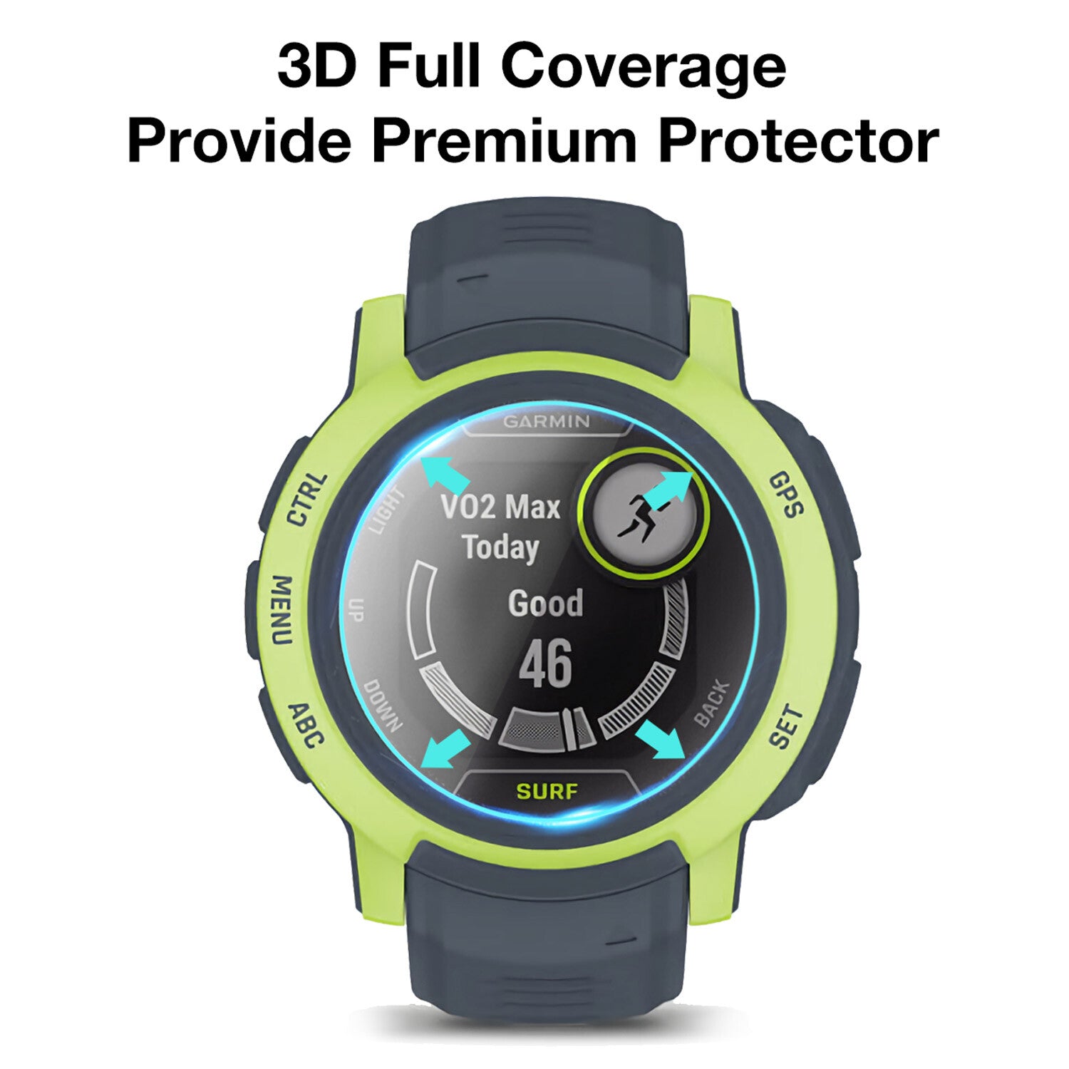 3 Pack Tempered Glass Screen Protector for Garmin Instinct - image 4