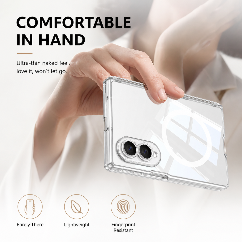 For Samsung Galaxy Z Fold 8 / Fold 8 Ultra Clear Magnetic Hinge Protection Case - image 6