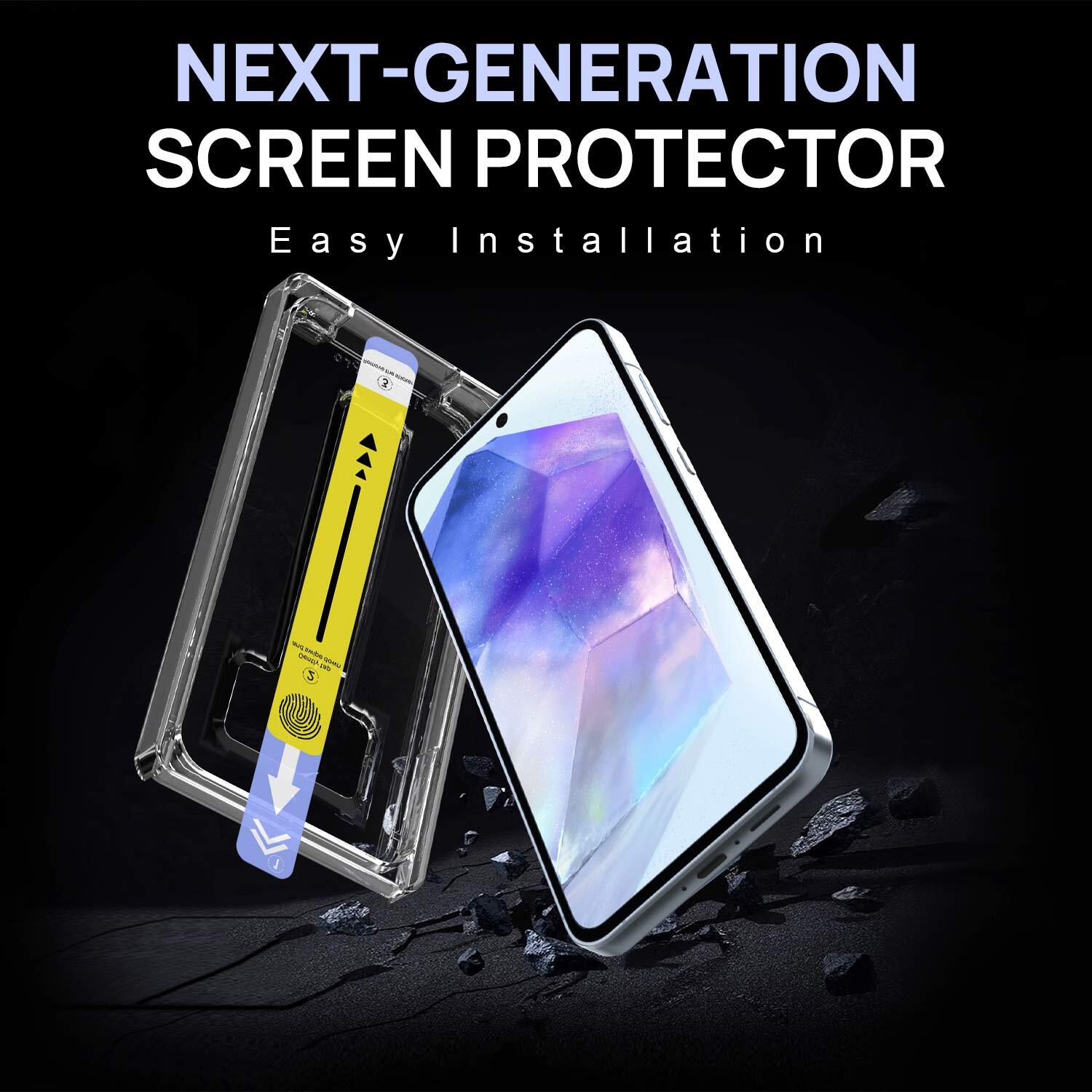For Samsung Galaxy A16 A17 A27 A36 A37 A56 A57 Easy-Install Glass Screen Protector - image 2