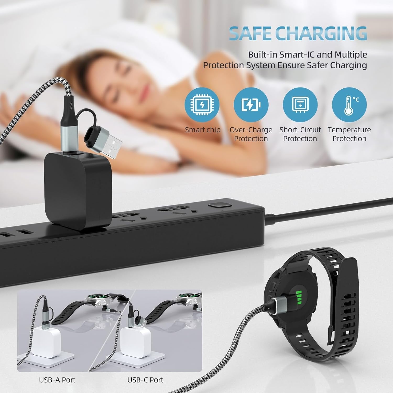 USB-A and USB-C Charger Cable for Garmin Watches - image 5