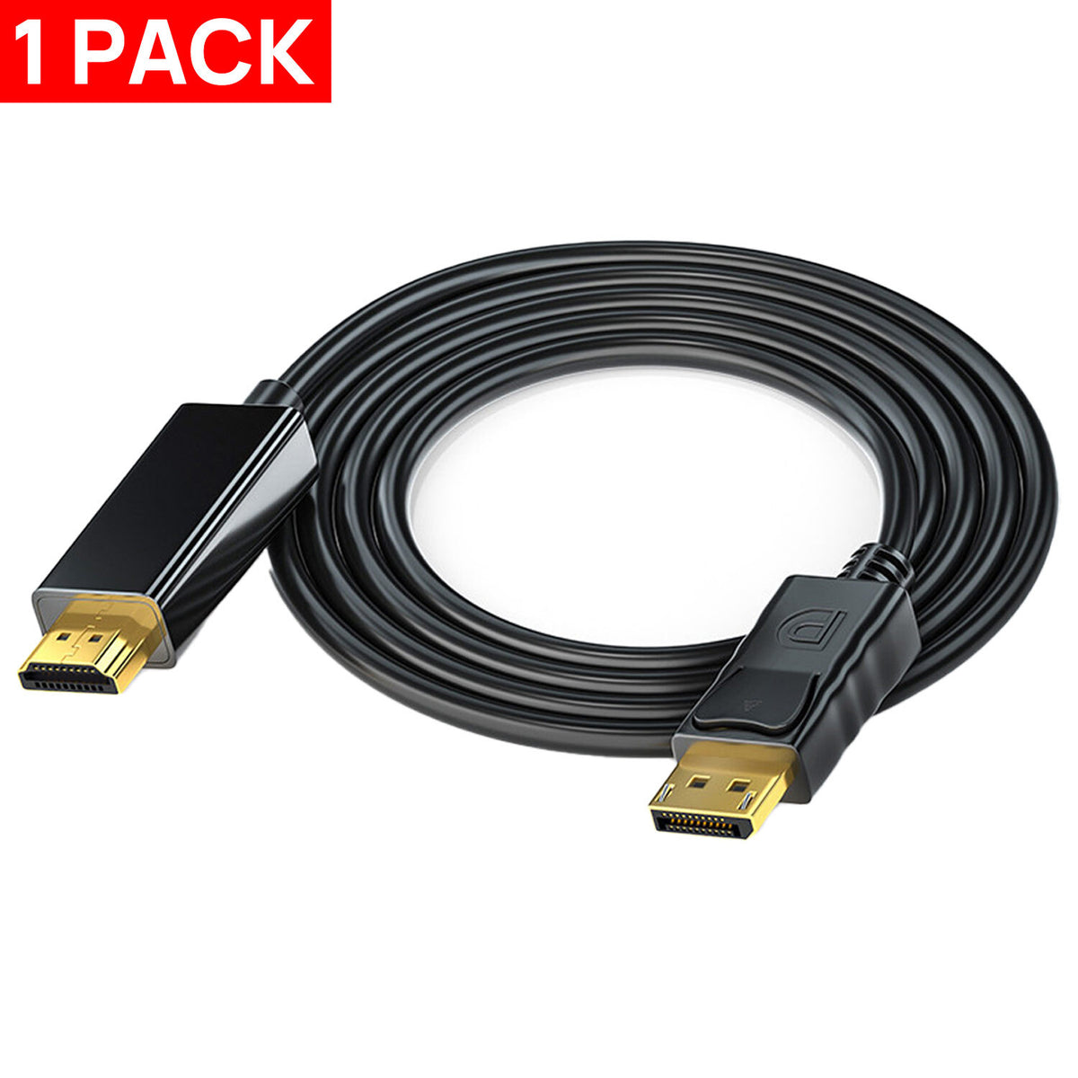 DisplayPort to HDMI Male Cable, 4K 30Hz, 3m - 1 Pack