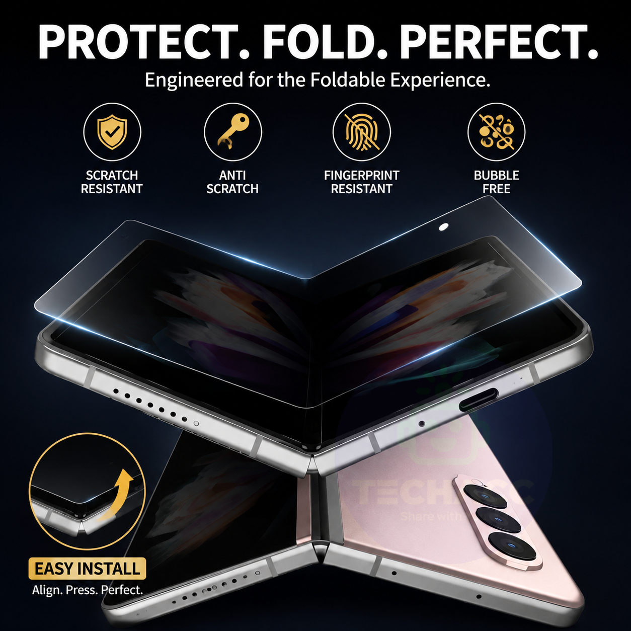 For Samsung Galaxy Z Flip 8 Anti-Spy Privacy Screen Protector - image 7