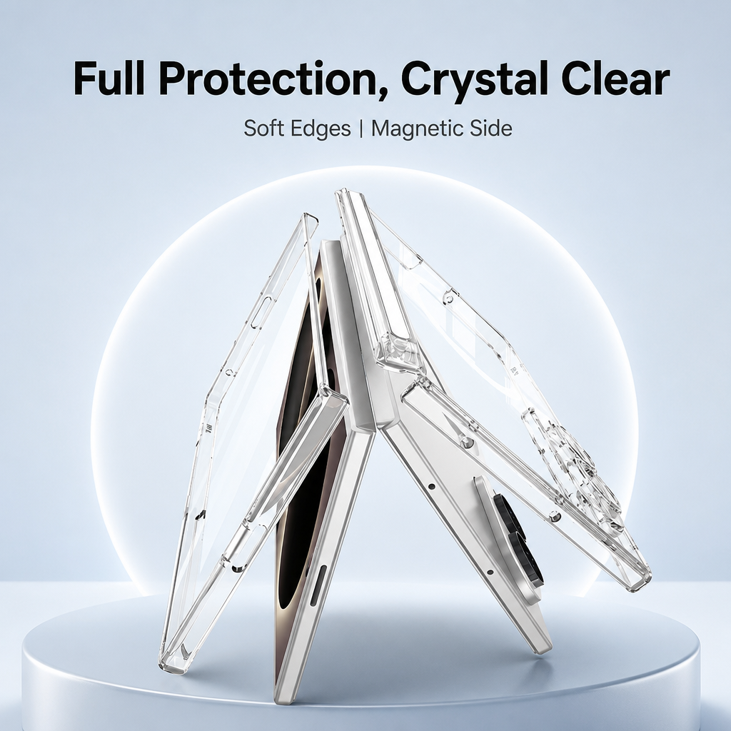 For Samsung Galaxy Z Fold 8 / Fold 8 Ultra Clear Magnetic Hinge Protection Case - image 4