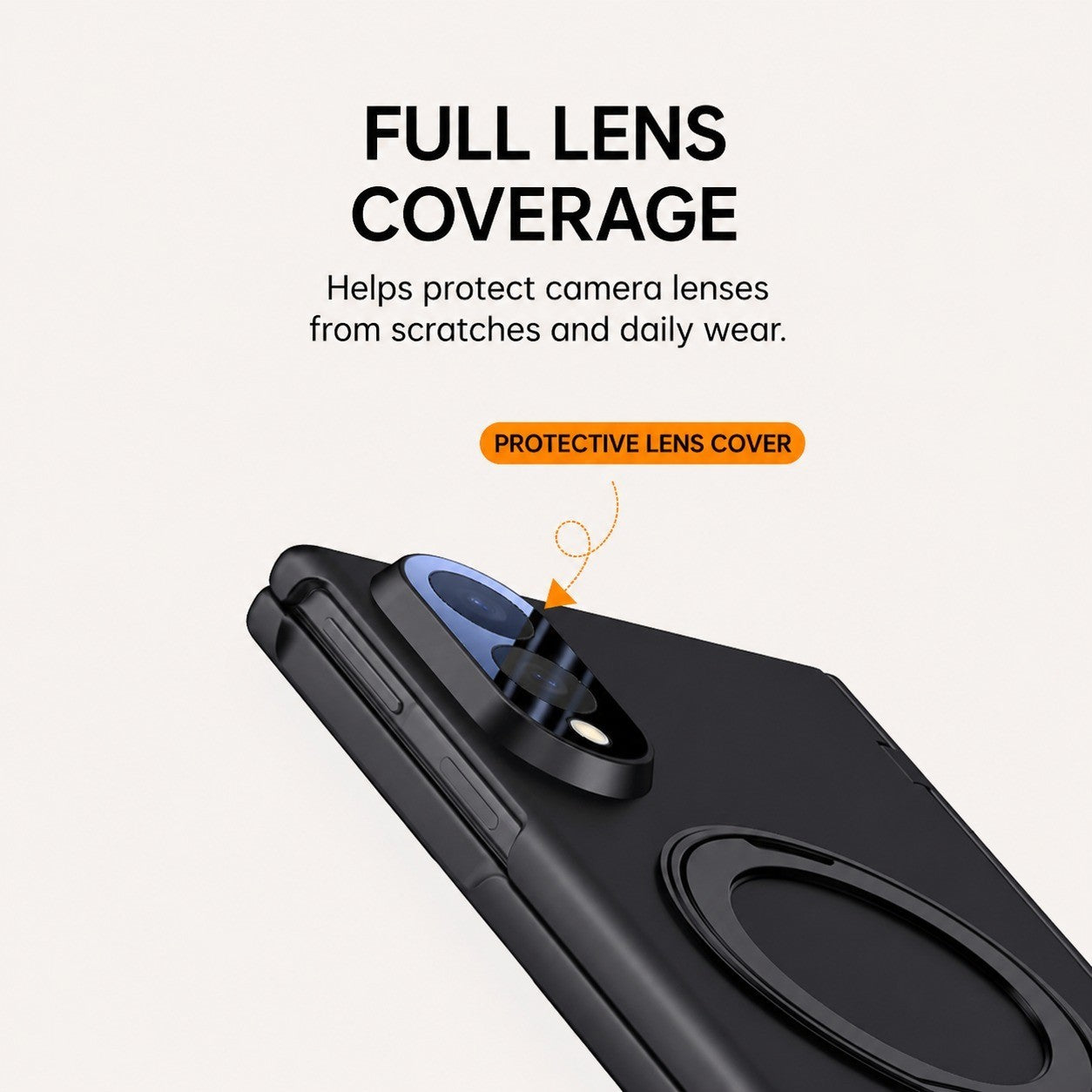For Samsung Galaxy Z Flip 8 Clear Magnetic Ring Kickstand Shockproof Case - image 6