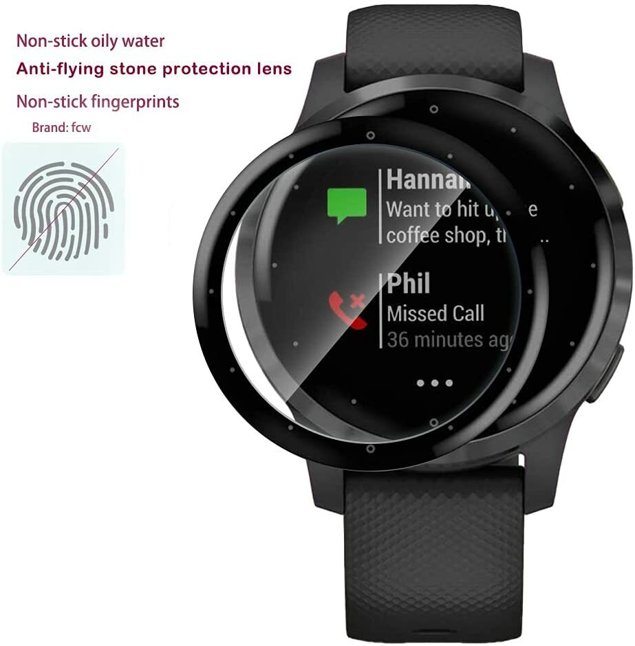 3 Pack Full-Cover Screen Protector for Garmin Venu and Vivoactive - image 3