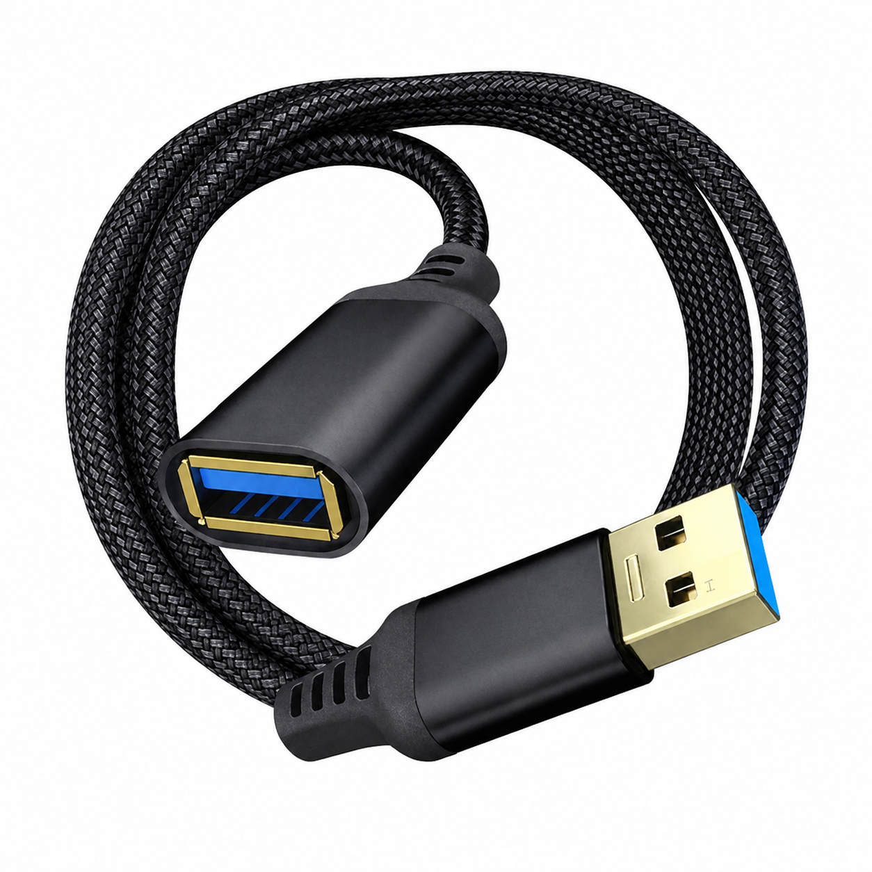 Braided USB 3.0 Extension Cable – clean white background main image