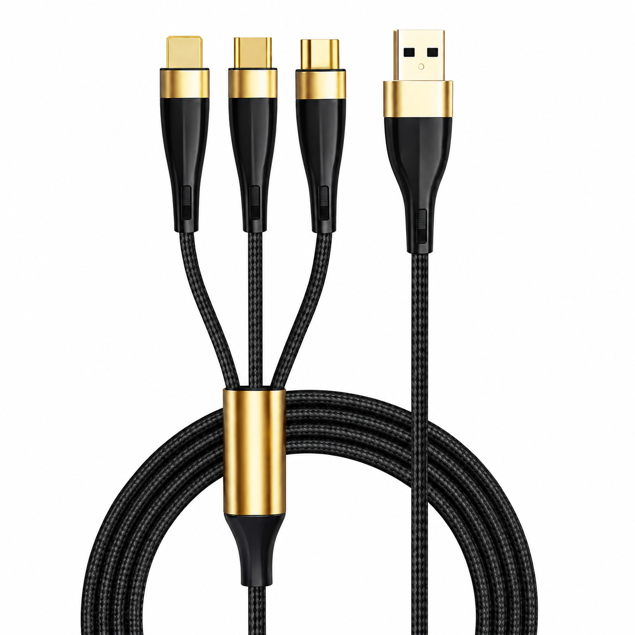 120W 3-in-1 Multi Charging Cable – 2M – clean white background main image