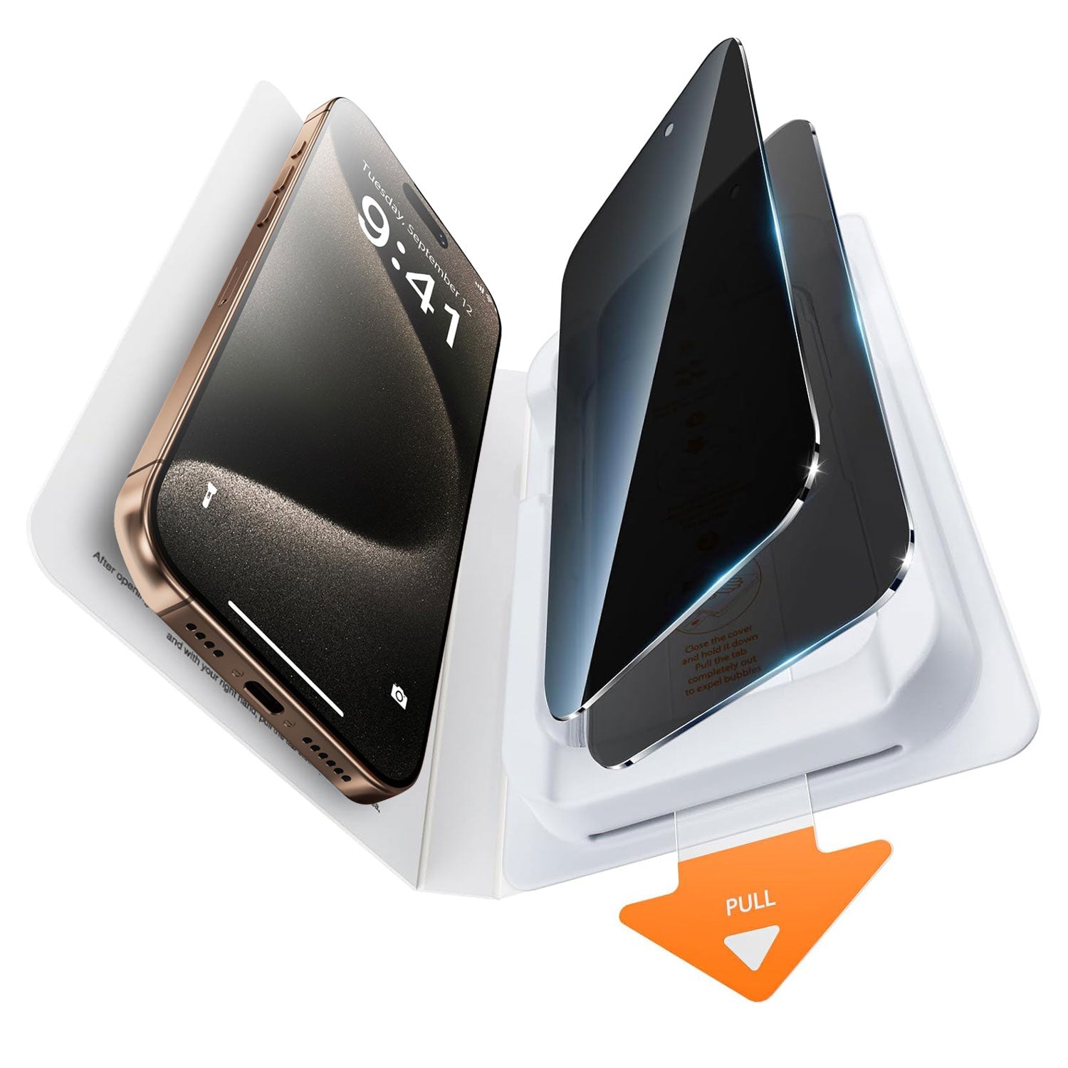 2xFor iPhone 17 Pro Max Air Easy Install PRIVACY Tempered Screen Protector