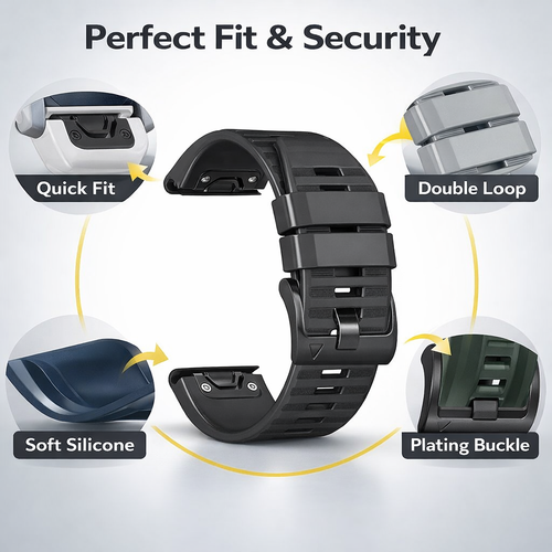 Silicone Replacement Band for Garmin Forerunner and Epix - image 2