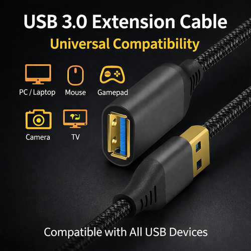Braided USB 3.0 Extension Cable - image 2