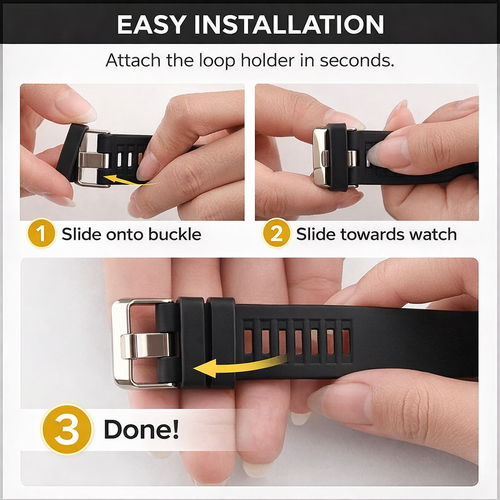 3 Pack Watch Band Strap Loop Keeper for Garmin - image 6