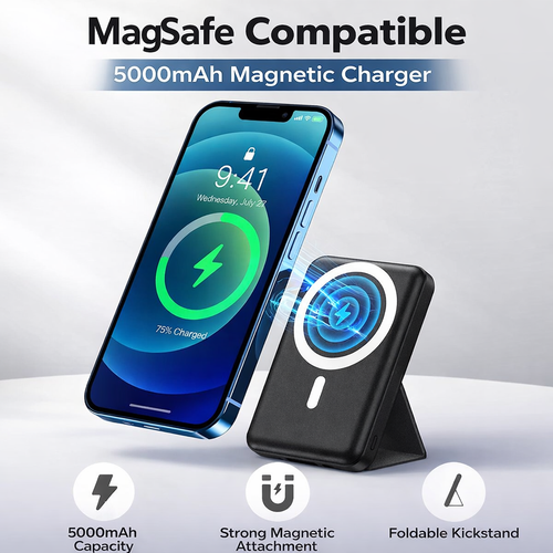 5000mAh Magnetic Power Bank with Stand - image 3