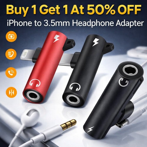 iPhone Charging & 3.5mm Audio Adapter - image 1