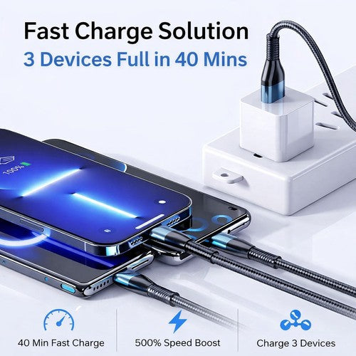 120W 3-in-1 Multi Charging Cable – 2M - image 5