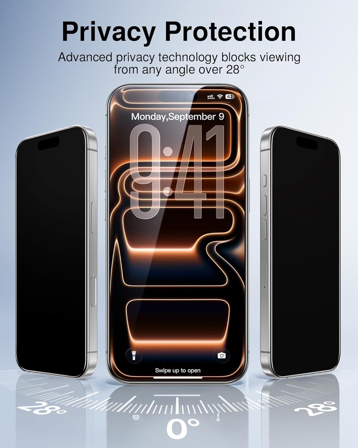 2-Pack Privacy Tempered Glass Screen Protector for iPhone 18 Pro / Pro Max
