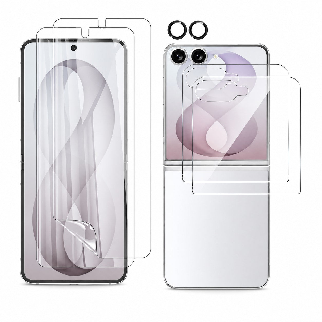 3 IN 1 For Samsung Galaxy Z Flip 8 Glass Screen Camera Lens Protector