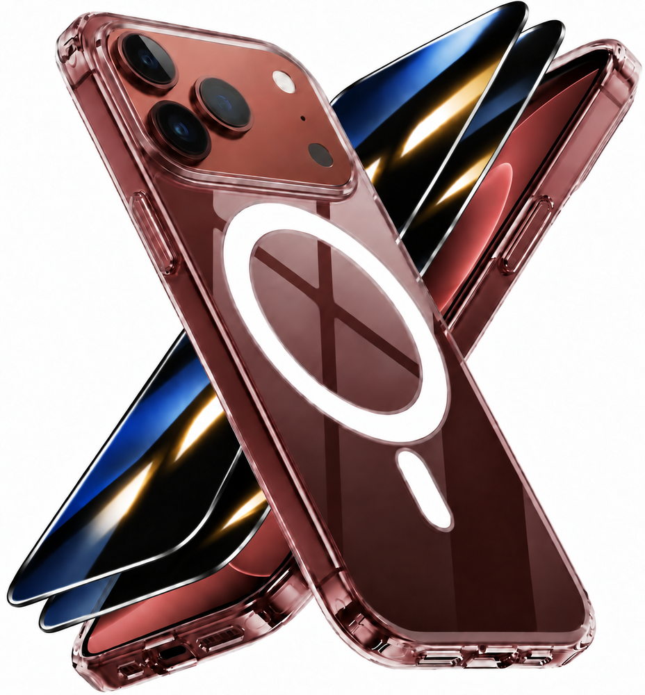 For iPhone 18 Pro Case, Compatible with MagSafe - With 2 Privacy Screen Protectors, Clear
