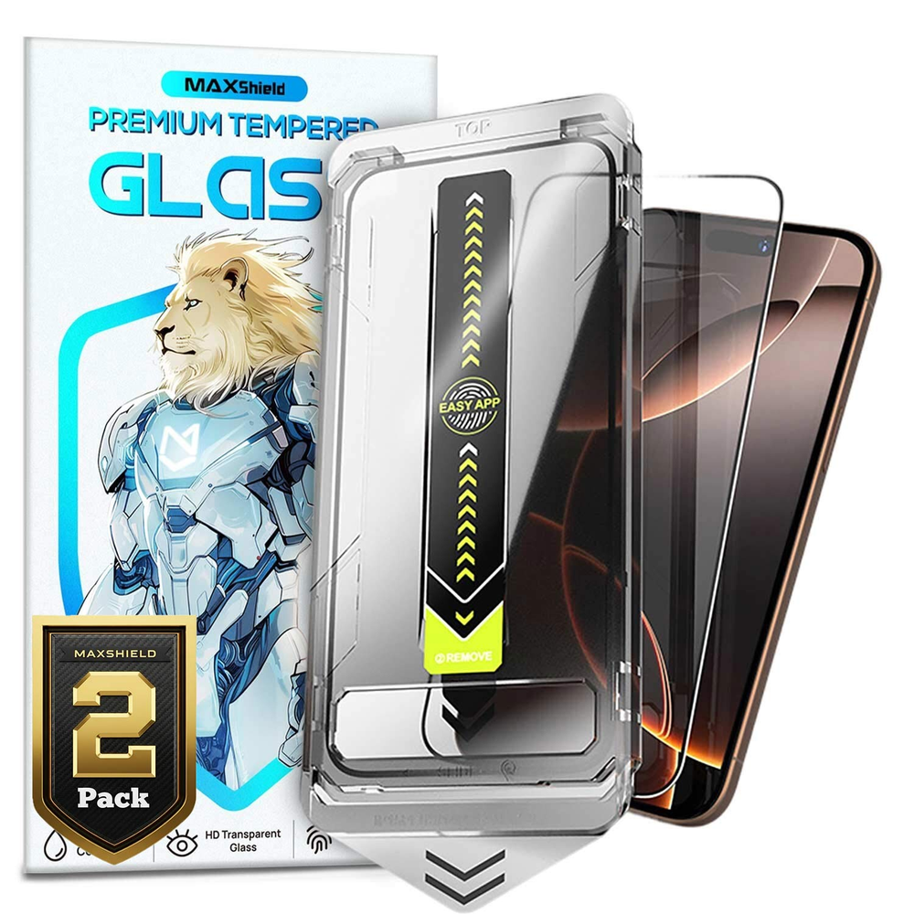 2 Pack Tempered Glass Screen Protectors for Apple iPhone 18 Pro 6.3-inch
