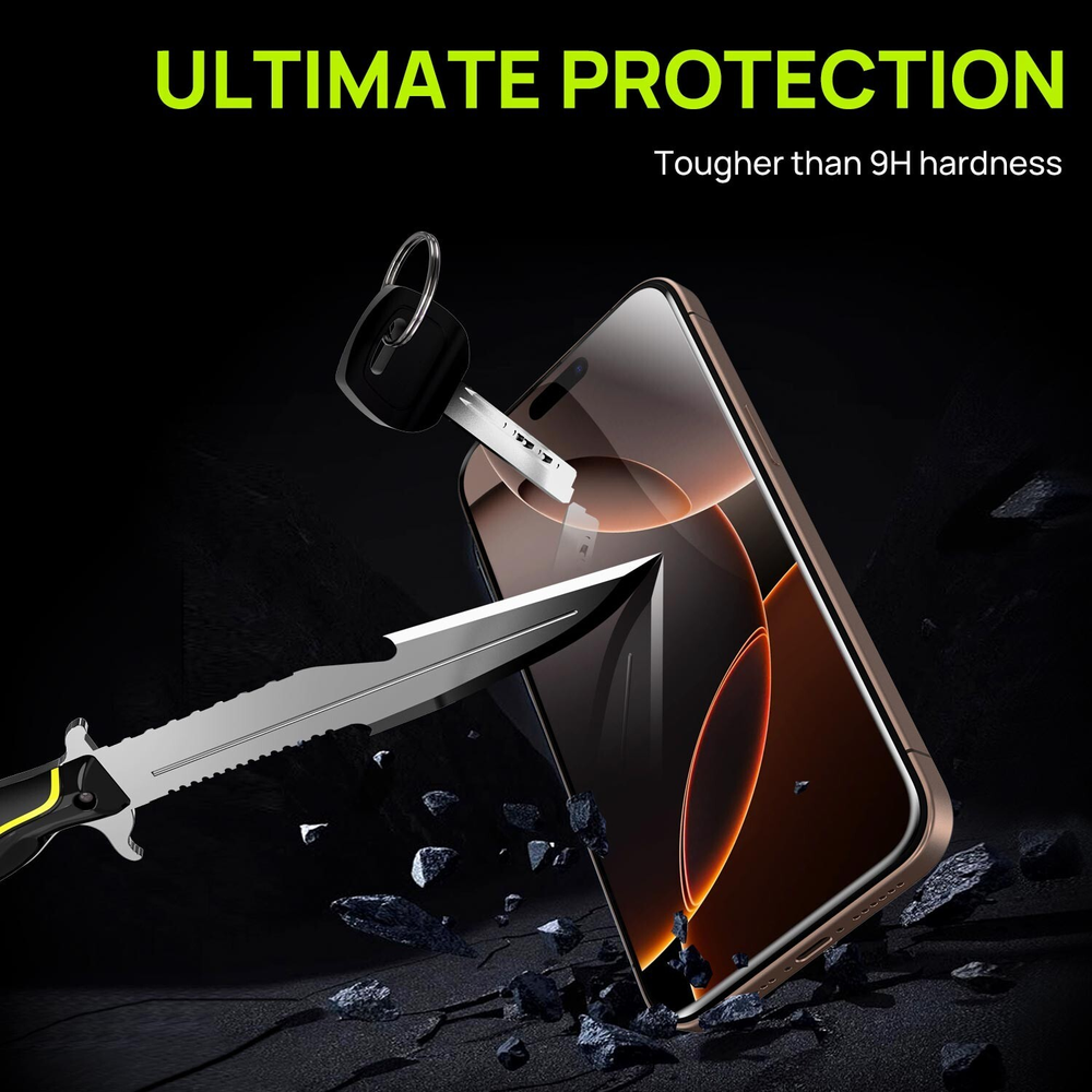 2 Pack Tempered Glass Screen Protectors for Apple iPhone 18 Pro 6.3-inch