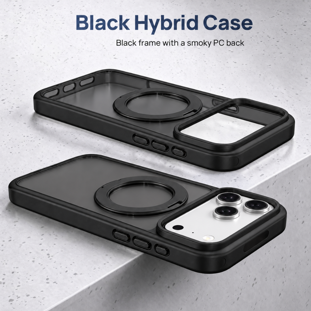 For iPhone 18 Pro Max Case, Compatible with MagSafe - 360-Degree Rotating Stand, Case Only, Black
