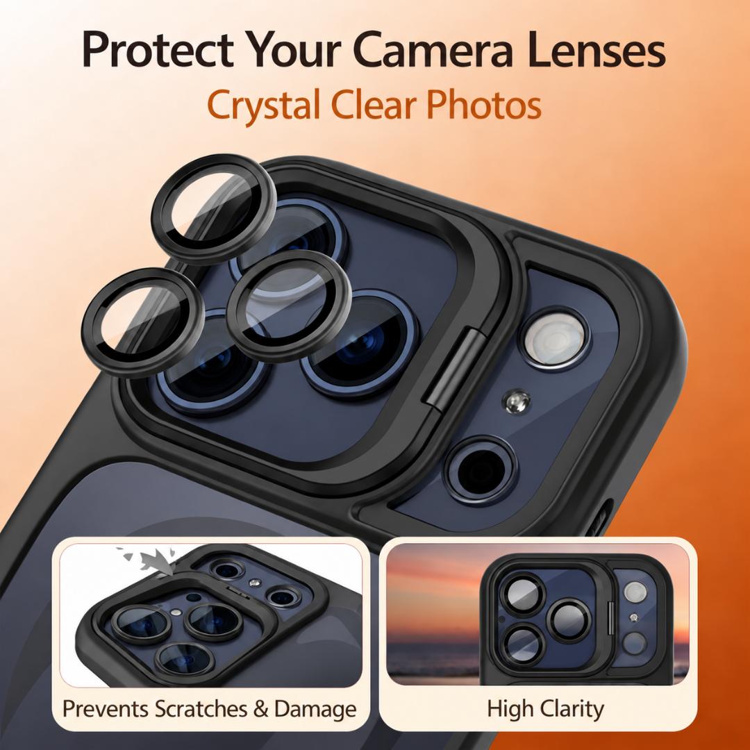 For iPhone 18 Pro Case, Compatible with MagSafe - Camera Frame Stand, Case Only, Black