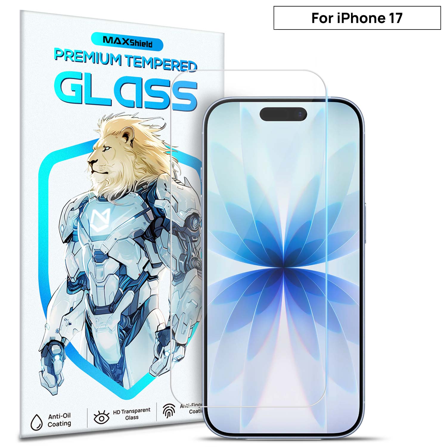 MAXSHIELD For iPhone 17 Pro Max Air Full Clear Tempered Glass Screen Protector
