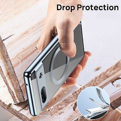 For Google Pixel 8 Pro Magnetic Mag Safe Case Clear Slim Shockproof Case Cover