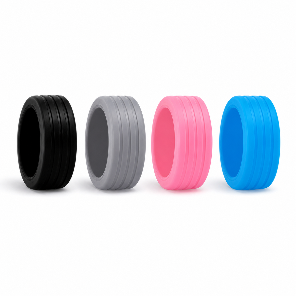 2-8x Luggage Wheel Silicone Covers Suitcase Wheels Protector Protection Sleeve - white background main image