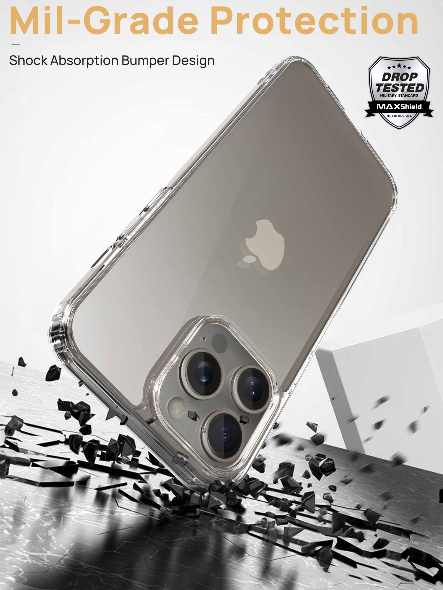 Military Grade Protection Ultra Clear iPhone 15 Series Case