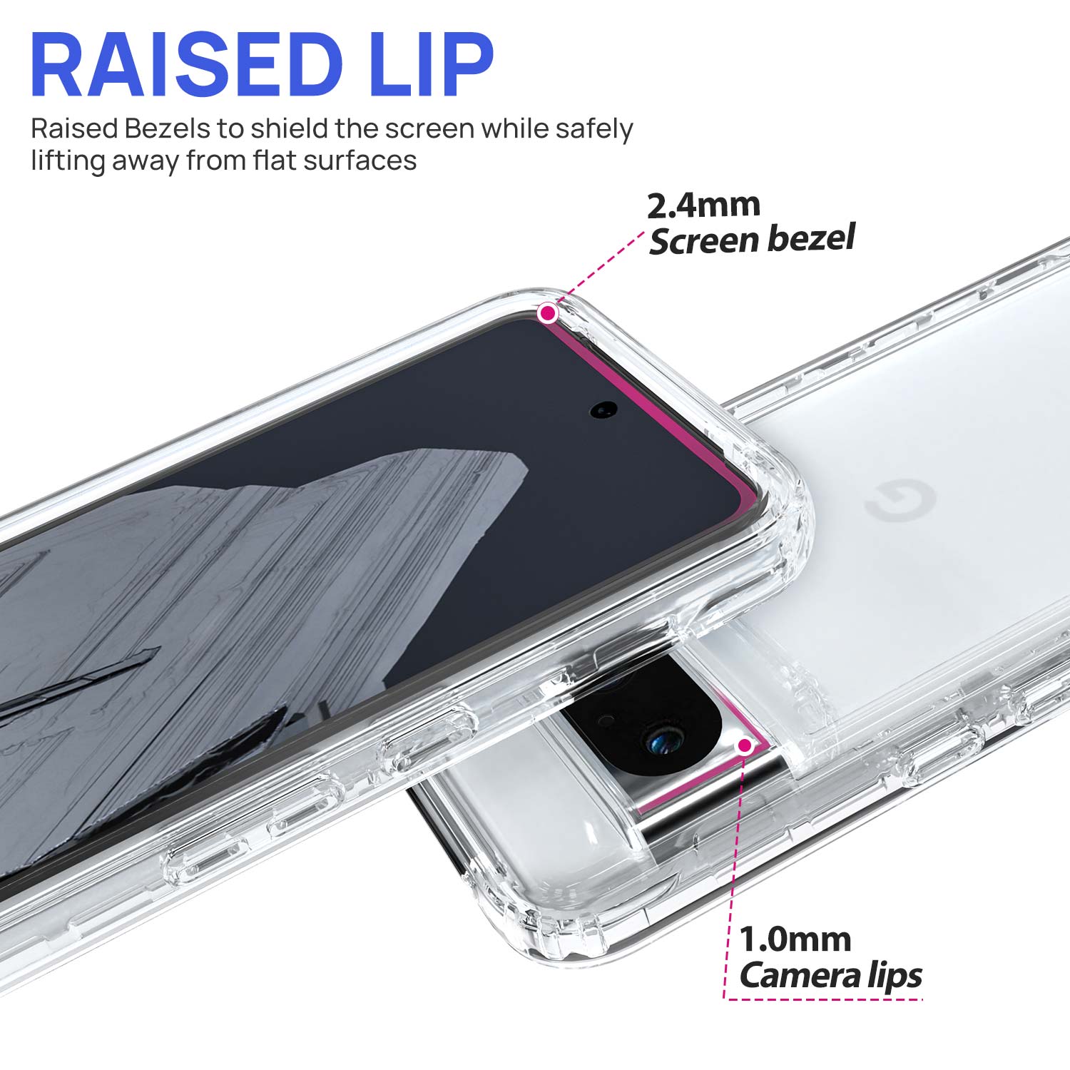 Military Grade Protection Crystal Clear Pixel 8/8 Pro Case With Extra Front Cover