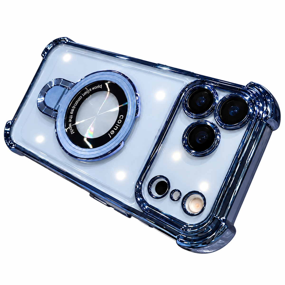 For iPhone 18 Pro Max Case, Compatible with MagSafe - 360-Degree Rotating Stand, Case Only, Light Blue