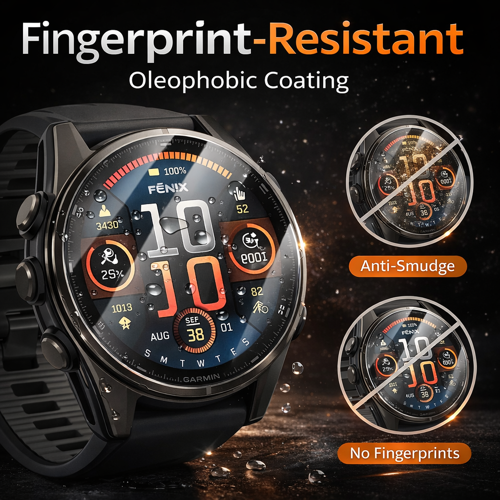 3 Pack Tempered Glass Screen Protector for Garmin Fenix - image 3